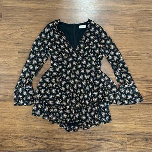 Altard State Black Long Sleeve Romper